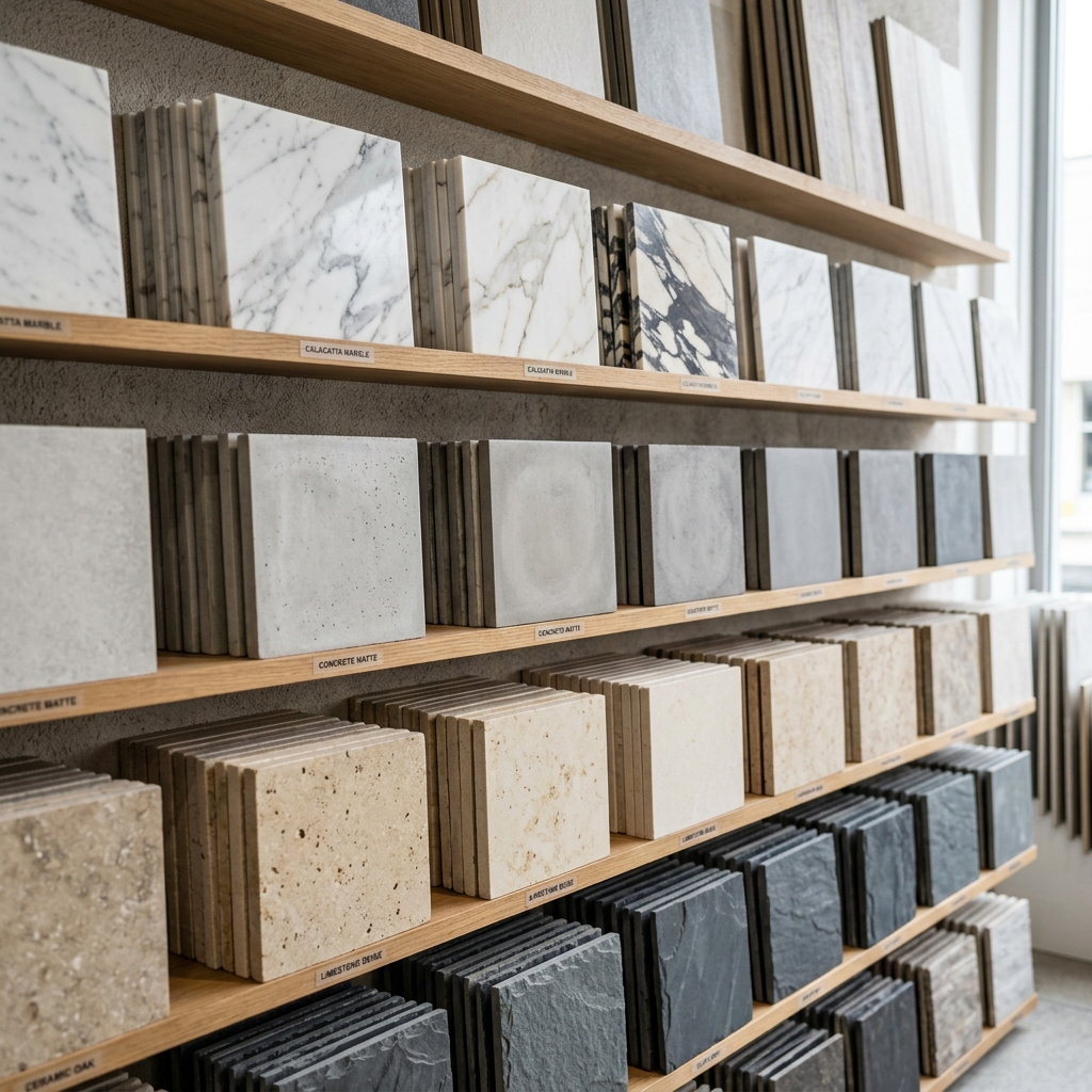 Abundant stacks of wholesale tiles